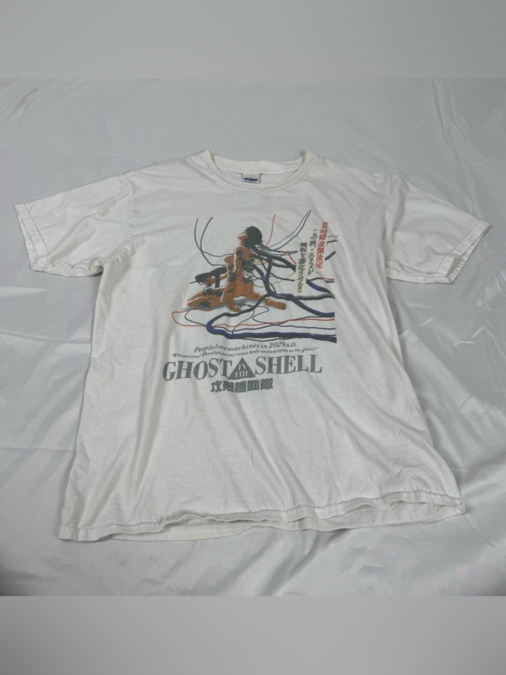 Ghost in the Shell Anime Graphic Tee Cyberpunk Japanese Manga T Shirt Medium